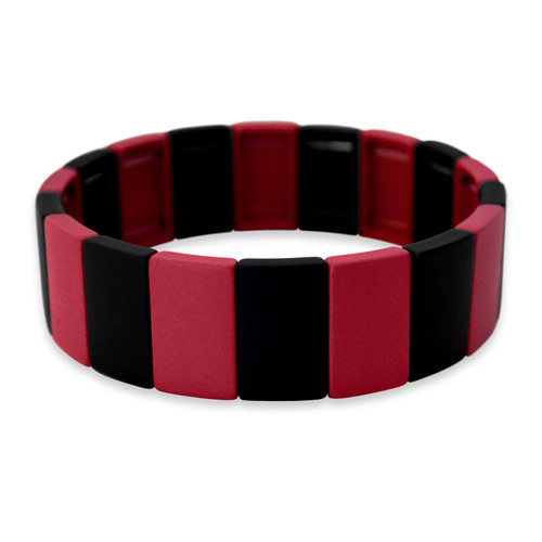 Spirit Stretch Bracelet- Red & Black