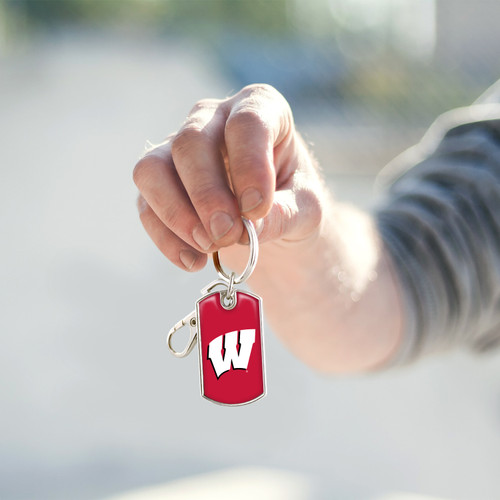 Wisconsin Badgers Key Chain- Dog Tag