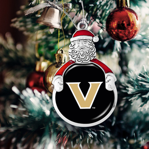Vanderbilt Commodores Christmas Ornament- Santa with Team Logo