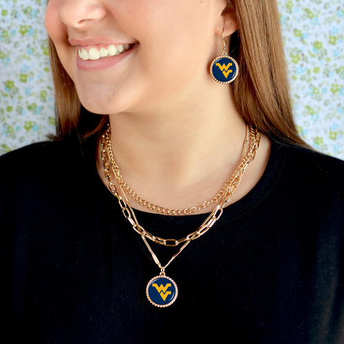 West Virginia Mountaineers Necklace -  Sydney