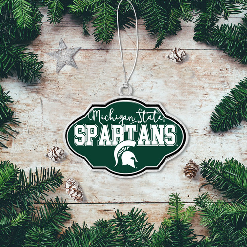 Michigan State Spartans Christmas Frame Ornament