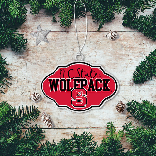 NC State Wolfpack Christmas Frame Ornament