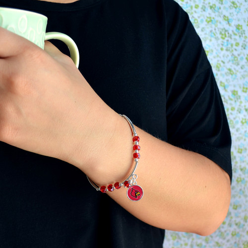 Louisville Cardinals Bracelet- Rose Gold Cuff/ Spirit Slogan