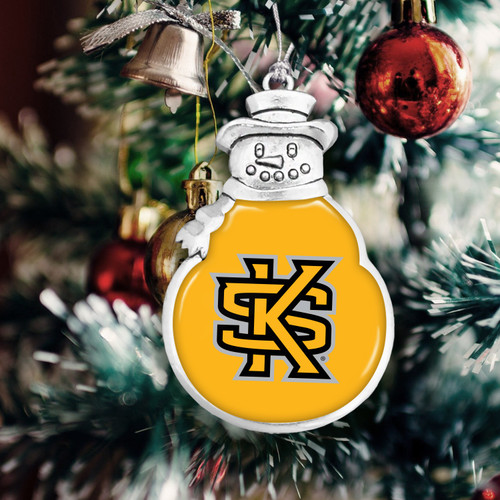 Kennesaw State Owls Christmas Ornament- Snowman