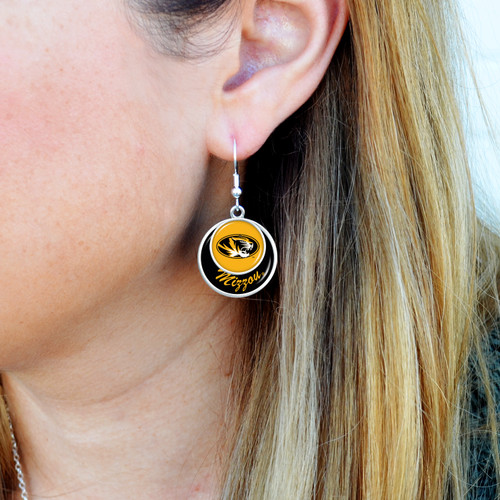 Missouri Tigers Earrings- Stacked Disk