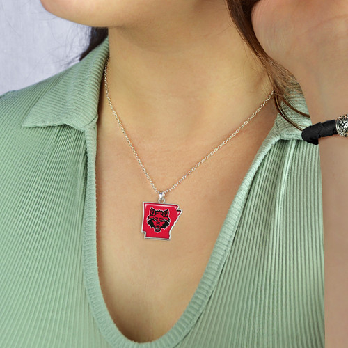 Arkansas State Red Wolves Necklace- State of Mine