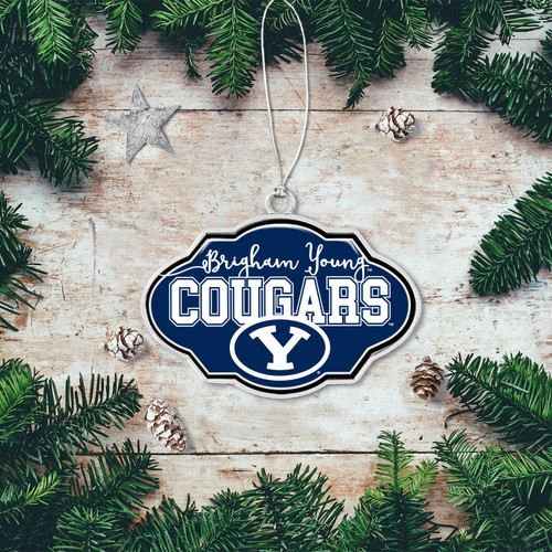 BYU Cougars Christmas Frame Ornament