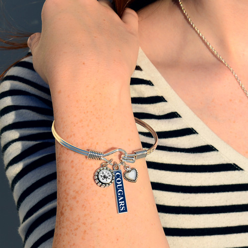 BYU Cougars Bracelet- Triple Charm