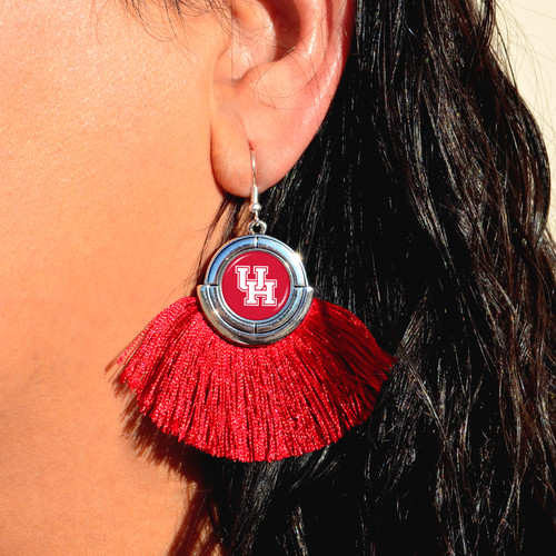 Houston Cougars Earrings- No Strings Attached