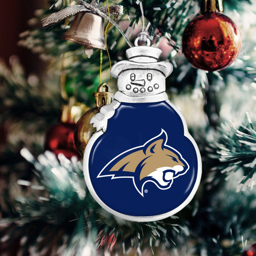 Montana State Bobcats Christmas Ornament- Snowman