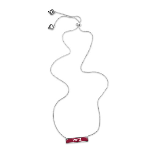 Washington State Cougars Necklace- Nameplate (Adjustable Slider Bead)