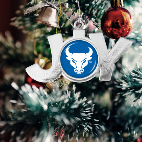 Buffalo Bulls Christmas Ornament- Joy with Team Logo