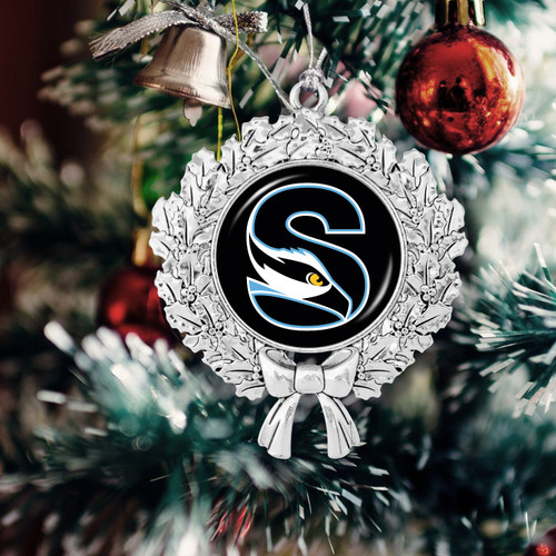 Stockton Ospreys Christmas Ornament- Wreath with Team Logo