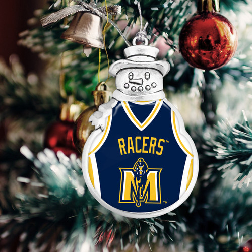 Murray State Racers Christmas Ornament- Snowman with Basketball Jersey