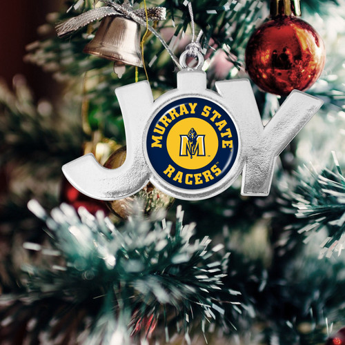 Murray State Racers Christmas Ornament- Joy with Circle Team Logo