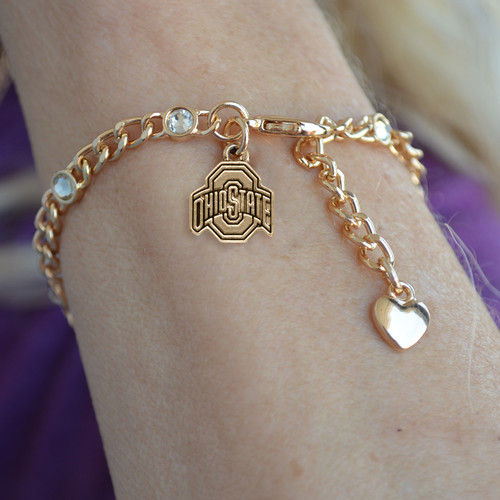 Ohio State Buckeyes Lydia Gold Bracelet