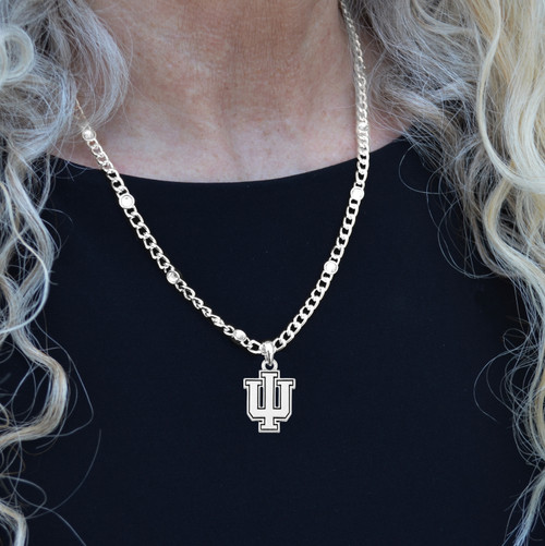 Indiana Hoosiers Lydia Silver Necklace