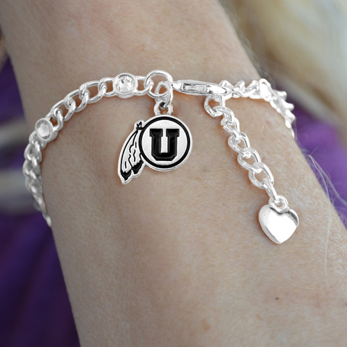 Utah Utes Lydia Silver Bracelet