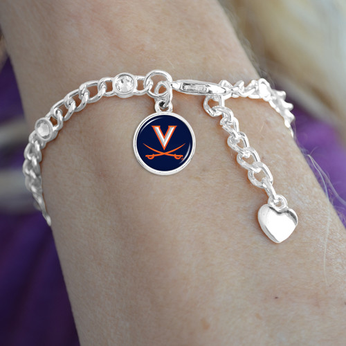 Virginia Cavaliers Lydia Silver Bracelet