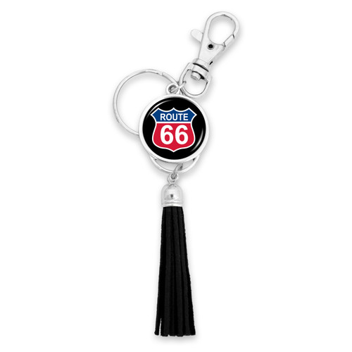 Route 66 Tassel Keychian