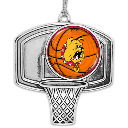 Ferris State Bulldogs Basketball Goal Ornament