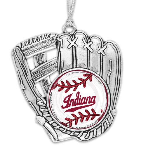 Indiana Hoosiers Baseball Glove Ornament