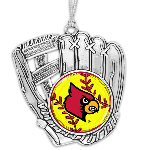 Louisville Cardinals Softball Glove Ornament