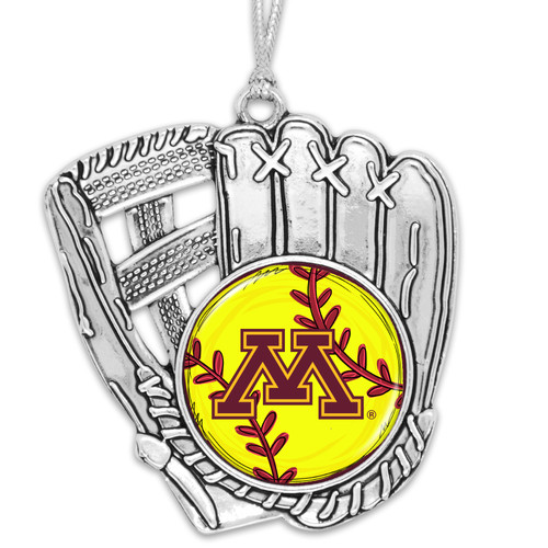 Minnesota Golden Gophers Softball Glove Ornament