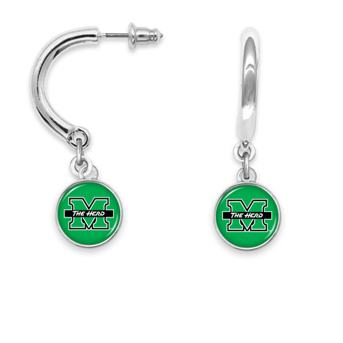 Marshall Thundering Herd Tilly Curved Earrings