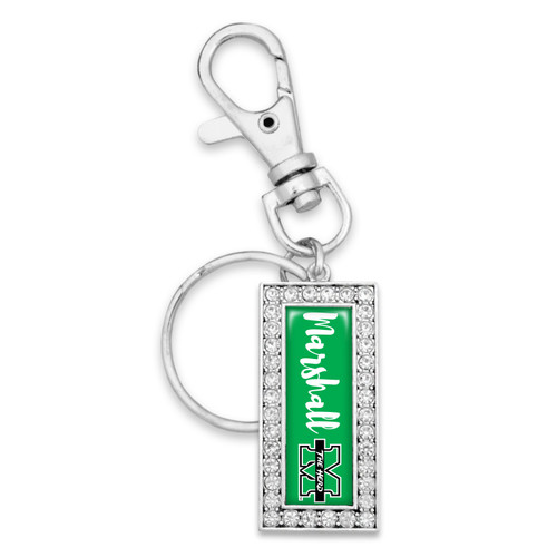 Marshall Thundering Herd Script Key Chain