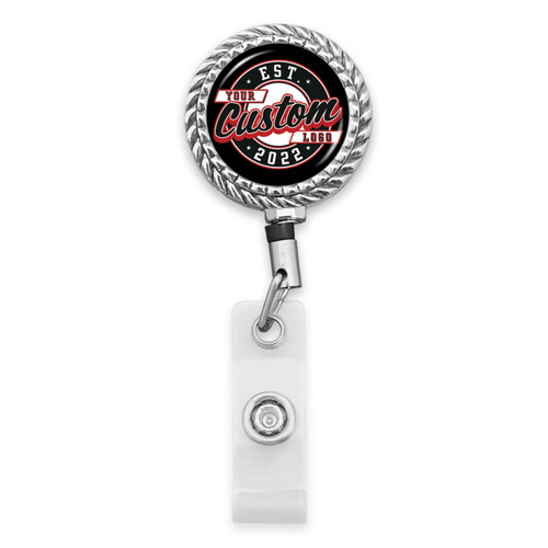Custom Rope Edge Belt Clip Badge Reel Custom Rope Edge Belt Clip Badge Reel