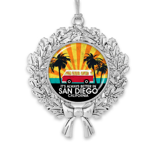 Souvenir Wreath Peppermint Ornament