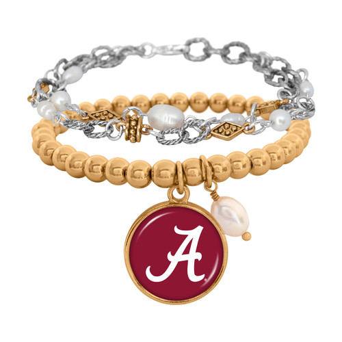 Alabama Crimson Tide Diana Stack Bracelets