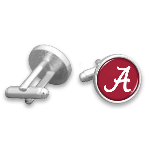Alabama Crimson Tide Silver Cuff Links