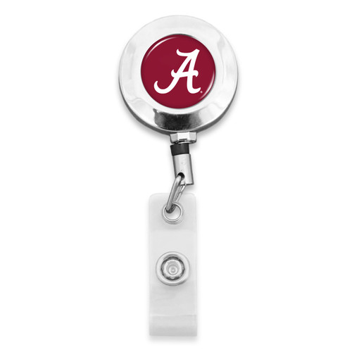 Alabama Crimson Tide Round Badge Reel Alligator Clip