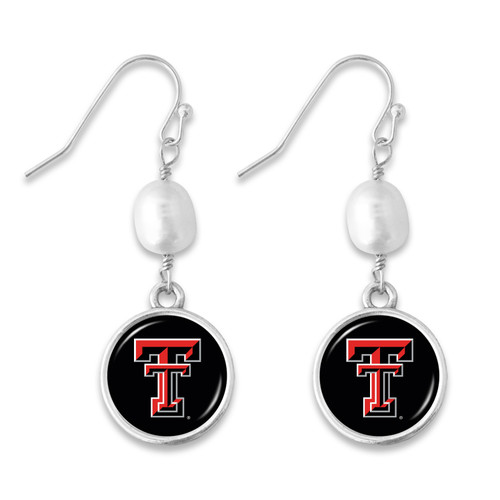 Texas Tech Red Raiders Diana Silver earrings
