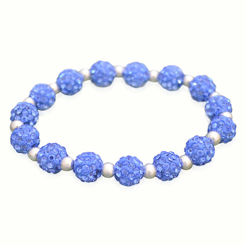 Light Blue My Team Bling Stretch Bracelet