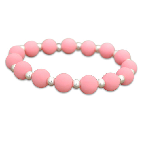 Zoey Silicone Stretch Bracelet-  Pink