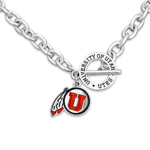 Utah Utes Audrey Toggle Necklace Utah Utes Audrey Toggle Necklace
