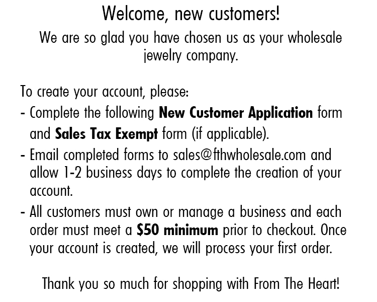 From The Heart New Customer Application