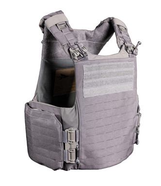 Siege-R Optimized Vest in Manatee Grey, Angle View