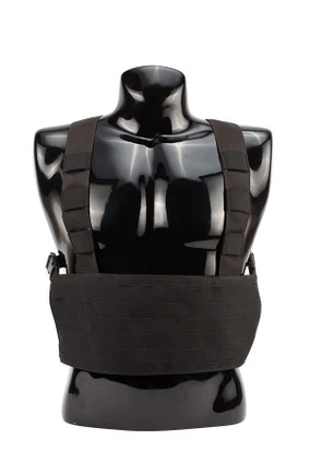 Modular Chest Rig in Black, Front View