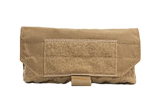 12 Round Shotgun Pouch in Coyote, Closed Front View