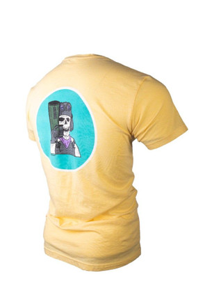 Gustaf T-Shirt in Laguna Yellow, Back View