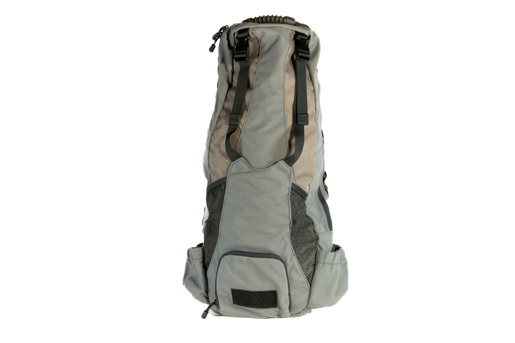 FirstSpear Discrete Rifle Backpack and Gun Range Bag in Stone, Manatee Grey, and Rust Orange Front FirstSpear Discrete Rifle Backpack and Gun Range Bag in Stone, Manatee Grey, and Rust Orange Front