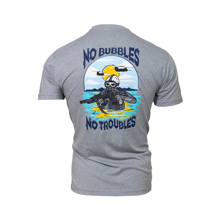 FirstSpear No Bubbles No Troubles athletic cut t-shirt back view