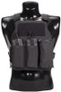 First On Plate Carrier Vest with General Purpose Pouches for First Responders in Black, Front View