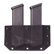 Pistol Belt Mounted Double Magazine Pocket in Black