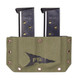 Pistol Belt Mounted Double Magazine Pocket in Ranger Green 