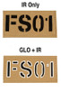 Alpha-Numeric IR only on the top compared to IR+GLO Cell Tag™ on the bottom